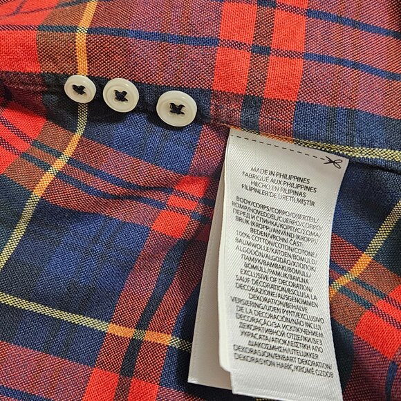 Ralph Lauren POLO men's XXL red plaid shirt long sleeve slim fit - Picture 3 of 5